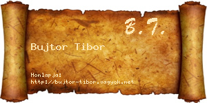 Bujtor Tibor névjegykártya
